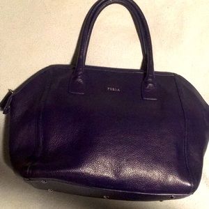 Furla large blue hand bag